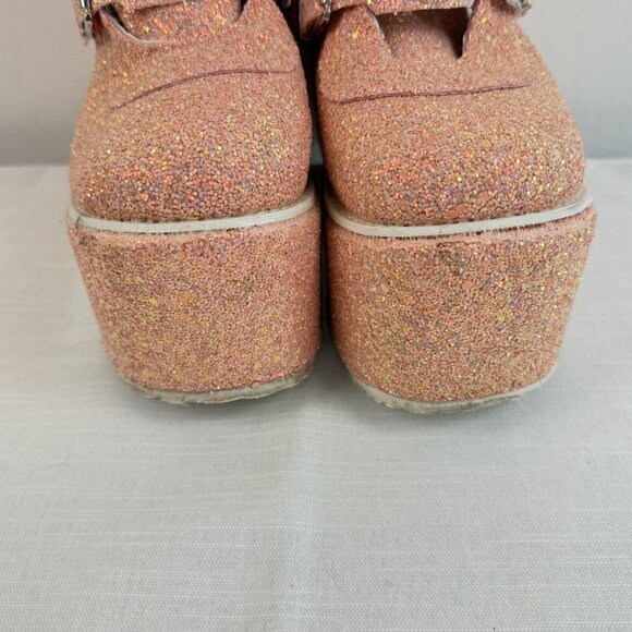 Pink Glitter Heeled Boots - Picture 6 of 12